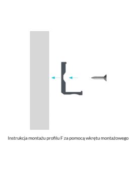 Profil LUMINES Typ F srebrny anodowany 2,02m