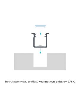 Profil LUMINES Typ G Wpuszczany 18mm surowy 1m