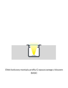 Profil LUMINES Typ G Wpuszczany 18mm biały lakierowany 1m