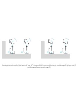 Profil LUMINES Typ H Kątowy 30st/60st surowy 2,02m