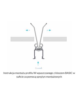 Profil LUMINES typ W Wpuszczany inox anodowany 1m