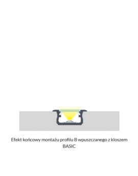 Profil LUMINES Typ B wpuszczany czarny anodowany 2,02m