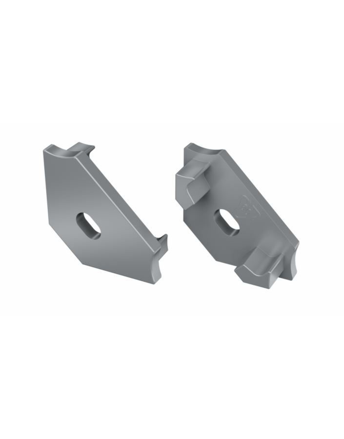 Zaślepka do profili LUMINES C szara z otworem