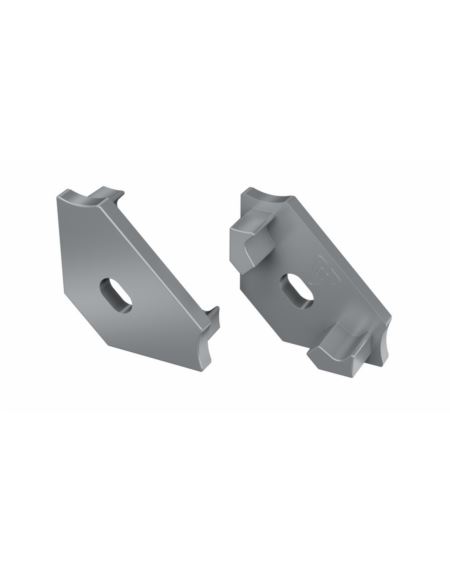 Zaślepka do profili LUMINES C szara z otworem