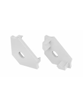 Zaślepka do profili LUMINES C biała z otworem