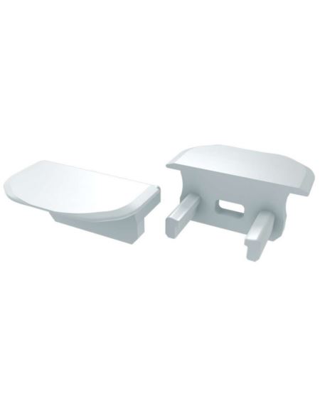 Zaślepka do profili LUMINES B biała okrągła