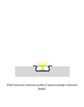 Profil LUMINES Typ Z płytki czarny anodowany 3m