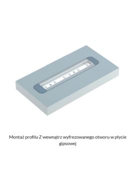 Profil LUMINES Typ Z płytki czarny anodowany 3m