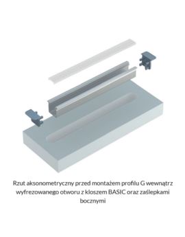 Profil LUMINES Typ G Wpuszczany 18mm biały lakierowany 2,02m