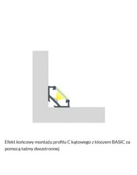 Profil LUMINES Typ C Kątowy 45/45st biały lakierowany 3m