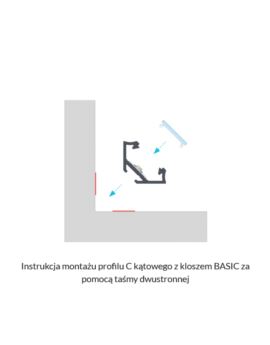 Profil LUMINES Typ C Kątowy 45/45st Surowy 2,02m