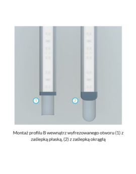 Profil LUMINES Typ B wpuszczany inox anodowany 2,02m