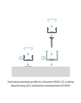 Profil LUMINES Typ A inox anodowany 2,02m