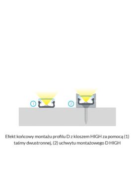 Profil LUMINES Typ D płaski srebrny anodowany 3m