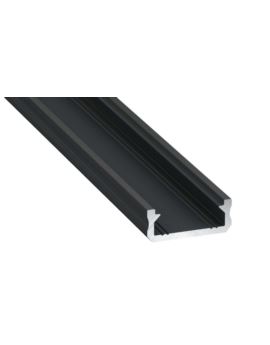 Profil LUMINES Typ D płaski czarny anodowany 3m